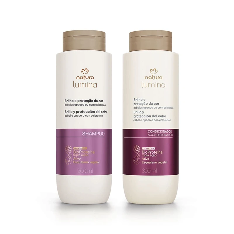 Kit Shampoo e Condicionador Brilho e Proteção da Cor Lumina